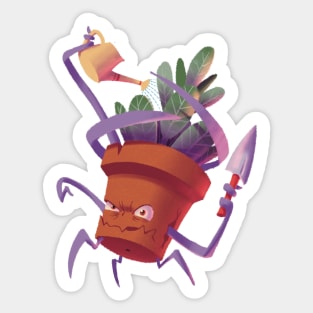 Attack of the potted plant mimic Sticker